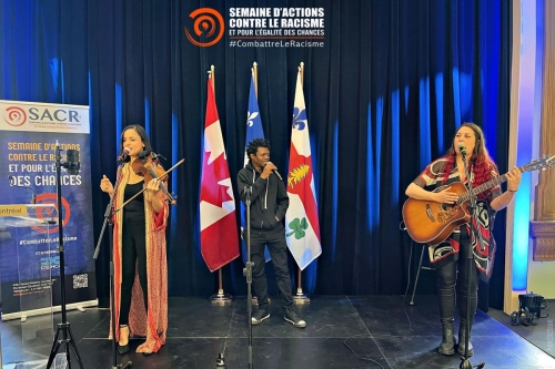 Présentation musicale dans la cérémonie du lancement SACR 2024.